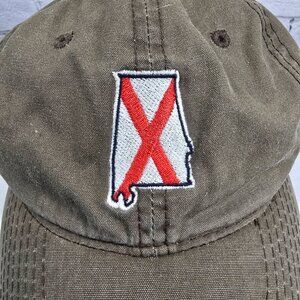 ALABAMA STATE TRADITIONS BASEBALL CAP MENS DISTRESSED CHARCOL GRAY EUC